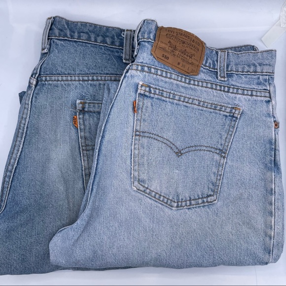 light blue vintage jeans